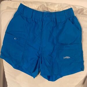 AFTCO Blue Cargo Shorts with Elastic Waistband